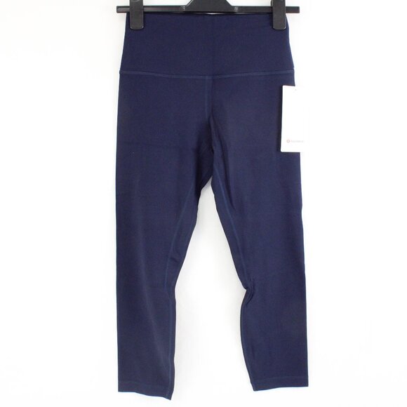 Lululemon Align High-Rise Cropped Leggings (23") in True Navy Size 8. Worn twice - Picture 1 of 6